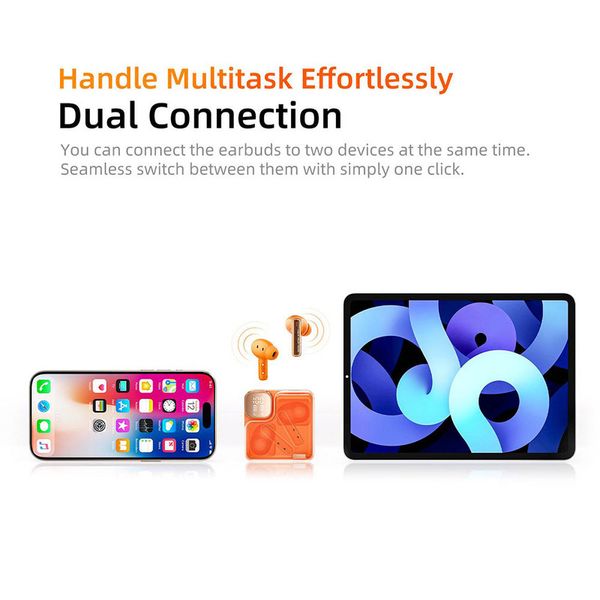 هدفون بلوتوثی QCY MeloBuds Neo – بیس عمیق، مکالمه شفاف، ضدآب