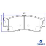 لنت ترمز جلو لنت پارس مدل 23873 مناسب برای کوئیک