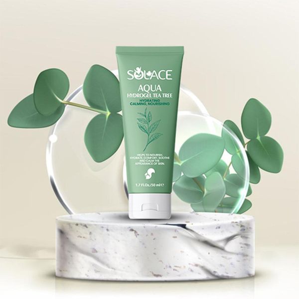 ژل آبرسان سولس مدل Aqua Hydrogel Tea Tree مناسب پوست های چرب و مختلط حجم 50 میلی لیتر