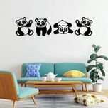 استیکر دیواری طرح پاندا مجموعه 4 عددی