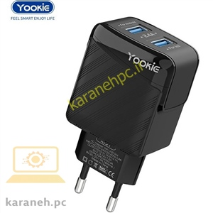 اداپتور شارژ دو پورت خروجی YOOKIE KI57