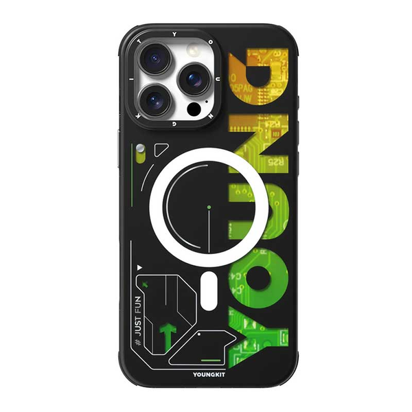 قاب iphone 16Pro برند یانگ کیت مدل futuristic and digital کد 1