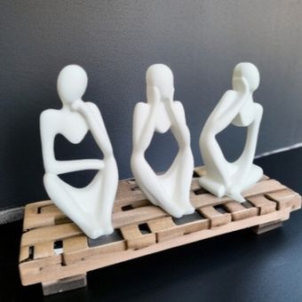 مجسمه سنگی 3 مرد متفکر (مجموعه سه عددی)