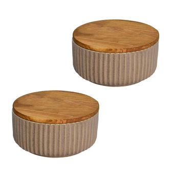 ظرف سرو بی وی کی مدل درب دار  طرح مجستیک کد 452732 مجموعه 2 عددی