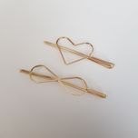 گیره مو زنانه مدل قلب و بی نهایت بسته 2 عددی