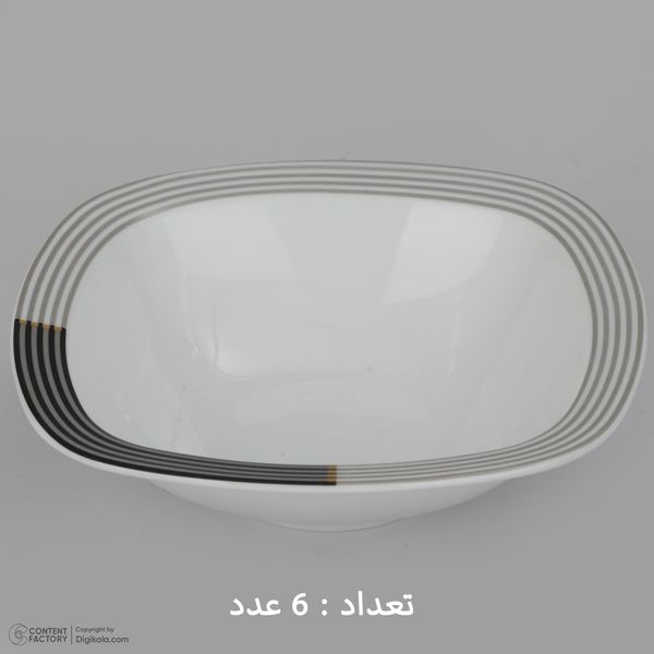 سرویس غذاخوری 27 پارچه 6 نفر چینی زرین ایران مدل وگاس اوریت سری کواترو درجه عالی