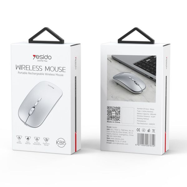 ماوس بی سیم یسیدو مدل KB15 با گارانتی شرکتی