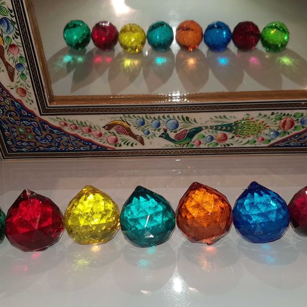 کریستال لوستر مدل گوی رنگی 30 بسته 10 عددی*841