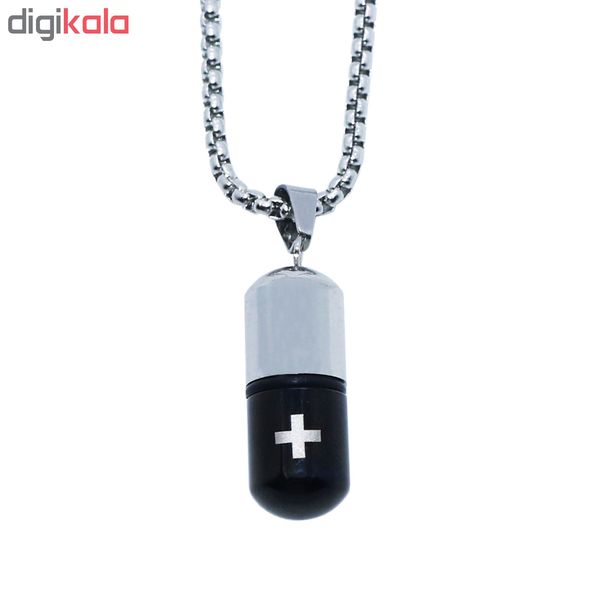 گردنبند مردانه طرح کپسول عشق کد gd02