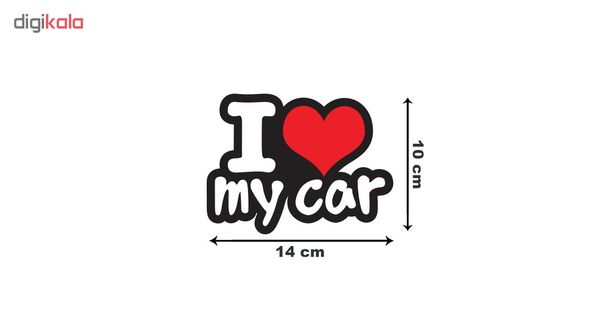 برچسب بدنه خودرو مدل Love My Car کد03