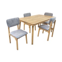 میز و صندلی ناهارخوری 4 نفره گالری چوب آشنایی مدل Khod-Max-Lux