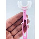مسواک کودک مدل سیلیکونی چرخشی طرح U با برس نرم