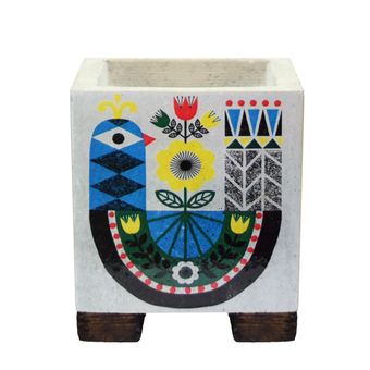 گلدان بتنی طرح کبوتر