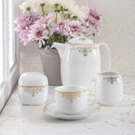 سرویس غذاخوری 98 پارچه 12 نفر چینی زرین ایران مدل کواترو مونت کارلو درجه عالی