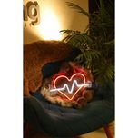 چراغ نئونی دیواری طرح ضربان قلب*307