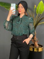 شومیز حریر آستین پف 1101