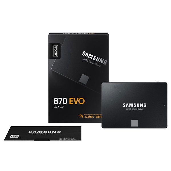 اس اس دی اینترنال SATA III سامسونگ مدل EVO 870 ظرفیت 250 گیگابایت (استوک)