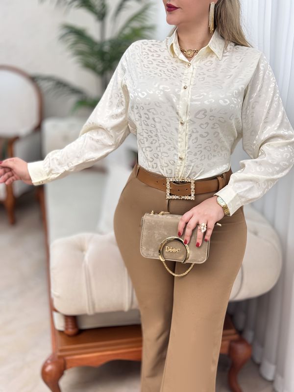 شومیز ساتن پلنگی 2865