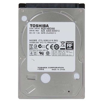 هارد لپ تاپ 2.5 اینچ توشیبا مدل TOSHIBA MQ01ABD100V ظرفیت 500 گیگابایت