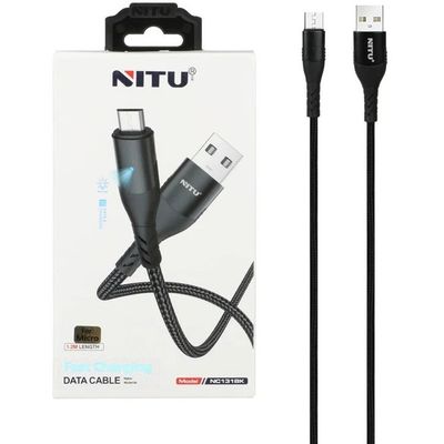 کابل شارژ 1.2 متری فست اندروید NITU مدل NC131BK - مشکی