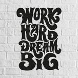 استیکر دیواری ناویا طرح work hard dream big