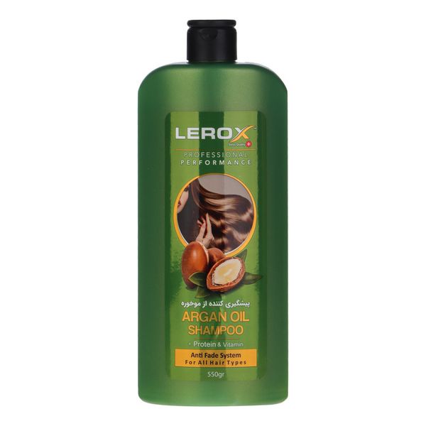 شامپو تقویت کننده مو لروکس مدل ARGAN OIL مناسب برای موهای آسیبدیده و شکننده وزن 550 گرم
