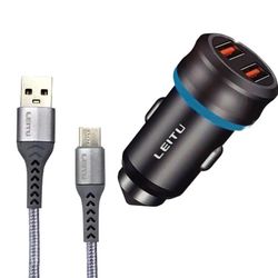 شارژر فندکی لیتو مدل LC-C2 به همراه کابل تبدیل USB-C