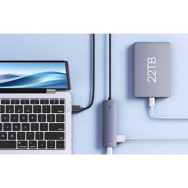 هاب 5 پورت USB 3.0 باسئوس مدل BS-OH080 15cm (گارانتی 24 ماهه آونگ)