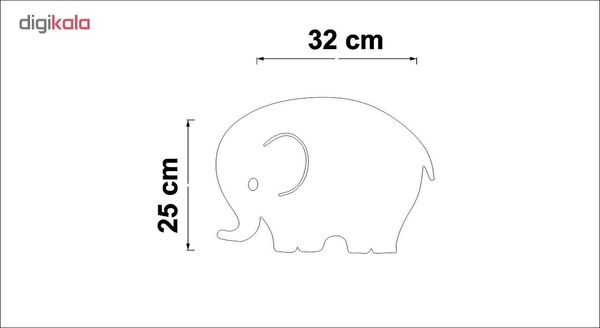 آیینه پلکسی پرشین استیکر مدل فیل کوچولو