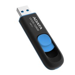 فلش مموری کشویی ای‌دیتا مدل DashDrive UV128 ظرفیت 128GB، رابط USB 3.0 با سرعت خواندن 90 و نوشتن 40 مگابایت بر ثانیه، طراحی بدون