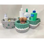ست سبد وسایل کودک مدل سیسمونی کد Kids Storage Basket-01 مجموعه 3 عددی