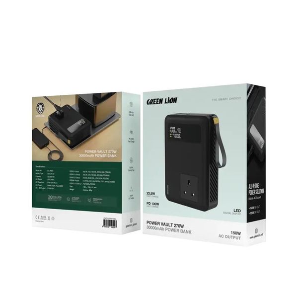 پاور استیشن 100 وات گرین لاین مدل Power Vault ظرفیت3000 میلیآمپر ساعت