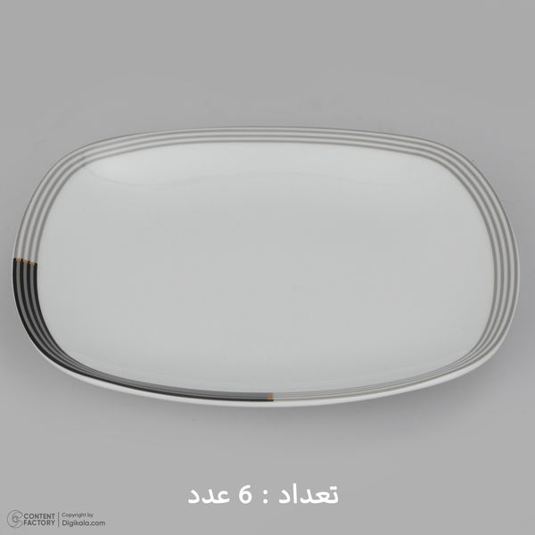 سرویس غذاخوری 27 پارچه 6 نفر چینی زرین ایران مدل وگاس اوریت سری کواترو درجه عالی