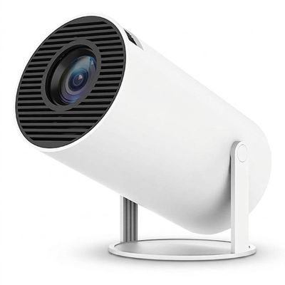 مینی پروژکتور هوشمند HY300 اندرویدی | سینمای خانگی چرخشی 180 درجه با کیفیت 4K Support