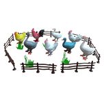 فیگور مدل مرغ و خروس مجموعه 20 عددی