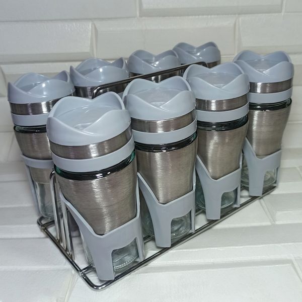 ست جا ادویه 9 پارچه کاپریس مدل فلورا کد GSG