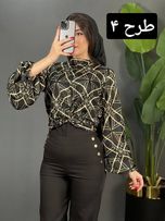 شومیز ساتن کریشه گندم کد 1457