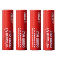 باتری لیتیوم یون قابل شارژ ای دبلیو تی کد IMR18650 ظرفیت 3000 میلی آمپرساعت بسته 4 عددی