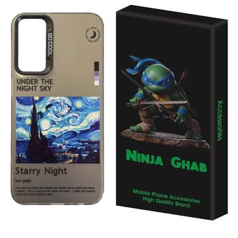 کاور نینجا قاب مدل ونگوگ طرح شب پر ستاره مناسب برای گوشی موبایل سامسونگ Galaxy A22 4G