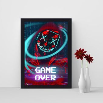تابلو نوری گیم دکور طرح گیم اوور مدل game over 02