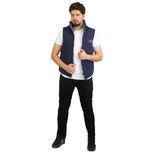 پافر مردانه ملانژ مدل دو رو (سرمه ای)