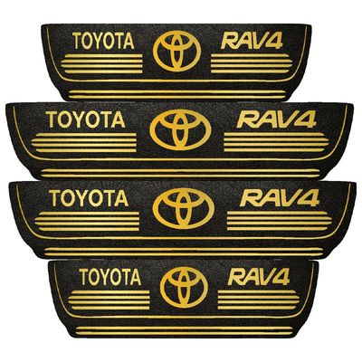 برچسب پارکابی خودرو مهدیار طرح چرم کد pkT108 مناسب برای تویوتا rav4 بسته 4 عددی