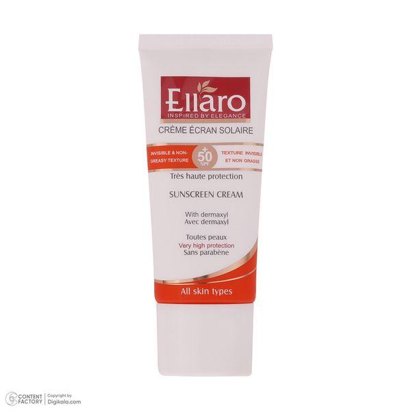 ضد آفتاب بدون رنگ الارو مدل SPF50 محافظ UVA ،UVB، ضد چروک، مناسب انواع پوست حجم 50 میلیلیتر