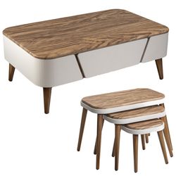 میز پذیرایی میز مارکت مدل A610 مجموعه 4 عددی