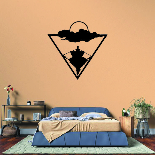 استیکر مدل چوبی طرح قایق کد S57