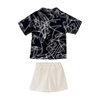 ست پیراهن و شلوارک پسرانه مدل MDSS-CH2430