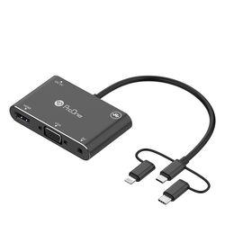 مبدل microUSB/ لایتنینگ/ USB-C به HDMI/VGA/AV پرووان مدل PHU560