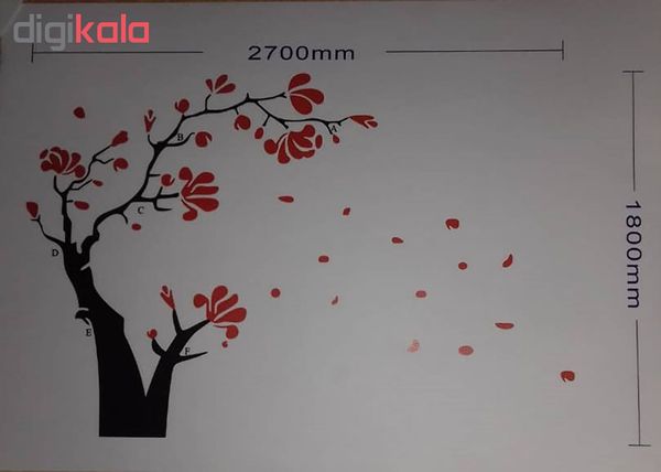 استیکر دیواری والتت طرح گل