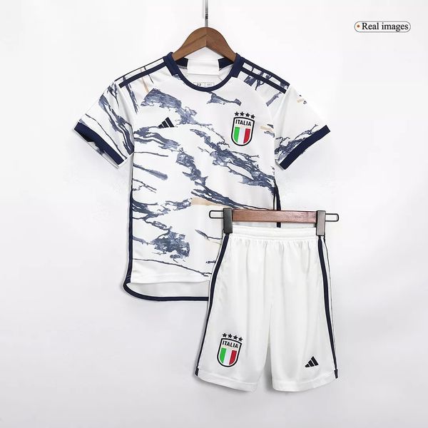 ست تیشرت و شلوارک ورزشی پسرانه مدل ایتالیا Away 2024