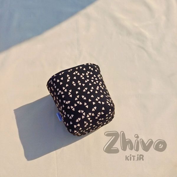 باکس پارچه‌ای قلب مشکی سایز متوسط